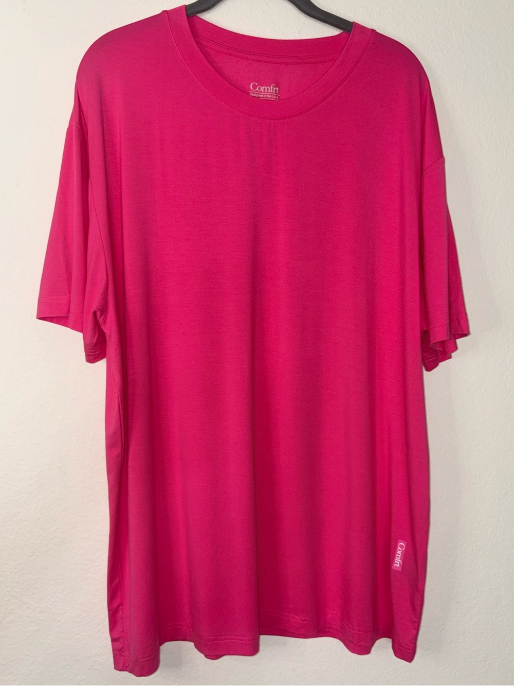 Comfrt Cloud Lounge Oversized Tee in Hot Pink Size XL
